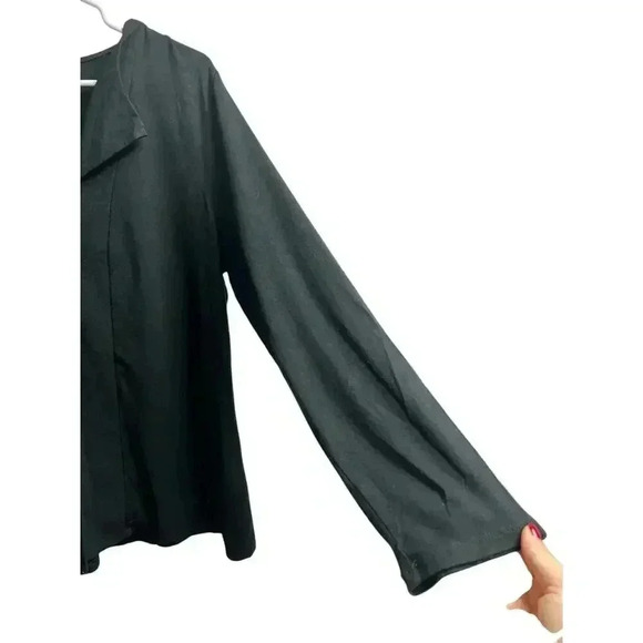 J.Jill Wearever Collection Jacket Blazer Black Stretch Large One Button - Picture 5 of 7